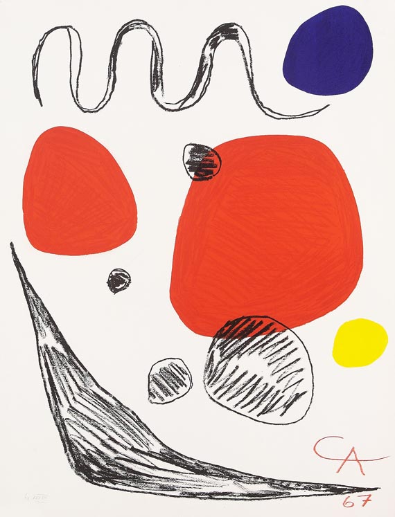 Alexander Calder - Red, blue and yellow spheres