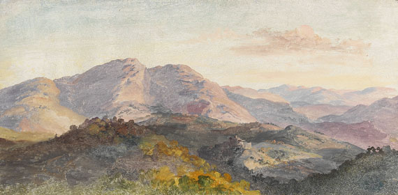 Heinrich Bürkel - Italienische Berglandschaft bei Civitella