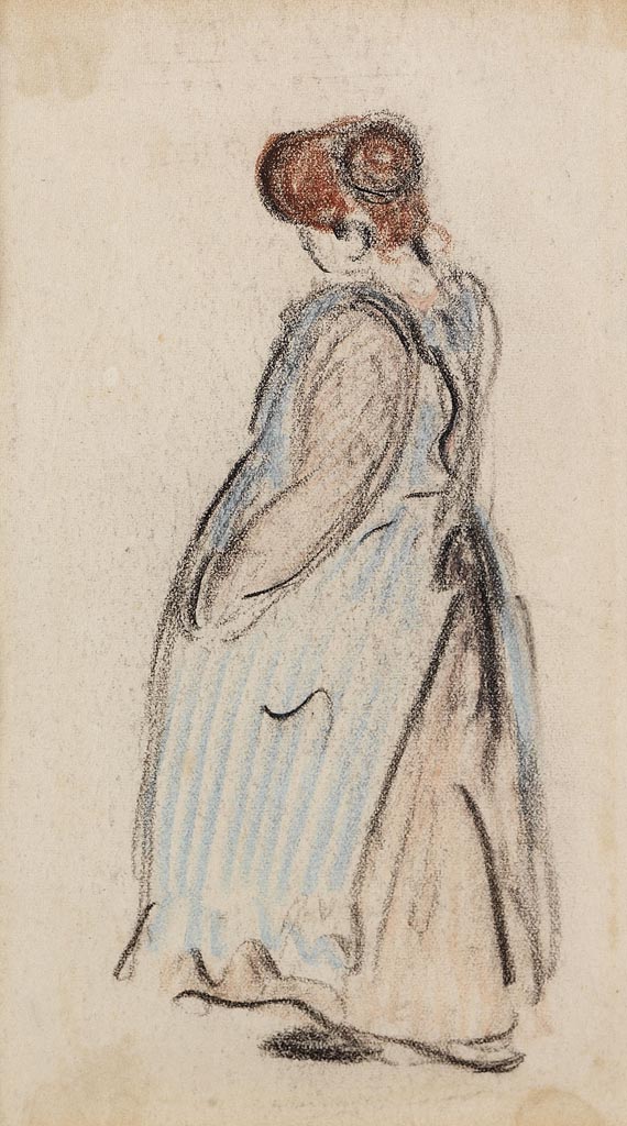 Heinrich Zille - Dienstmädchen mit blauer Schürze