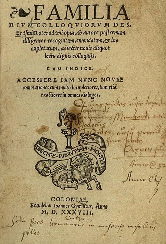 Desiderius Erasmus von Rotterdam - Familiarium colloquiorum. 1538 (18)