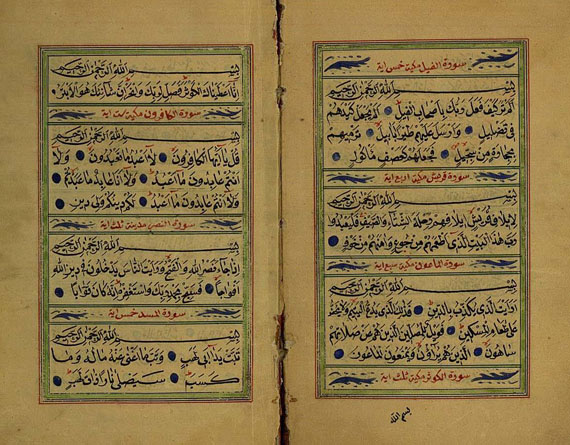 Manuskripte - Koran-Manuskript. 19. Jh.