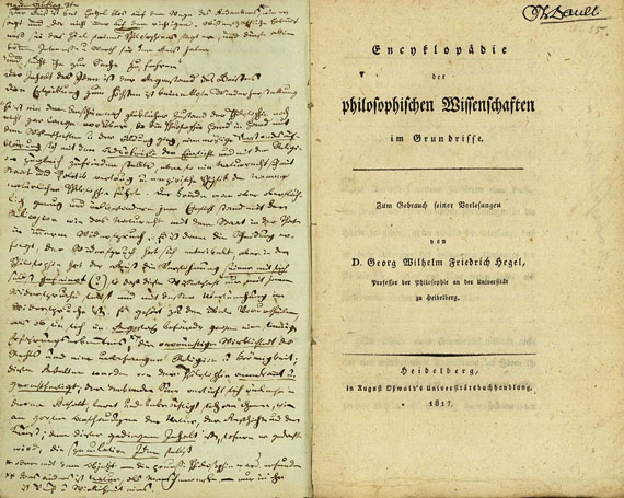 Georg Wilhelm Friedrich Hegel - Encyklopädie. 1817