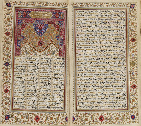 Manuskripte - Anthologie. Pers. Handschrift. 19. Jh.