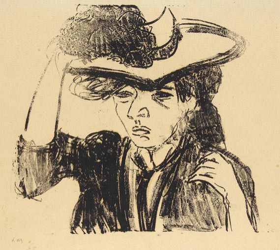 Ernst Ludwig Kirchner - Mädchen mit Hut