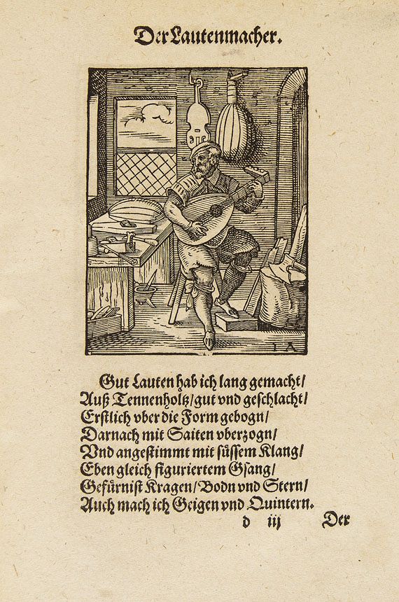 Hans Sachs - Beschreibung aller Stände. 1574. - Weitere Abbildung