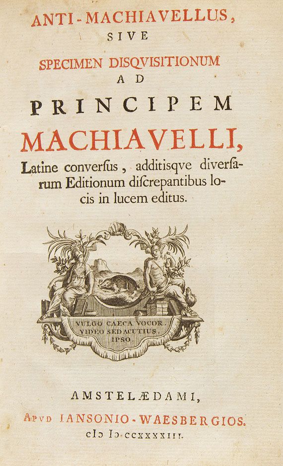   - Anti-Machiavellus. 1743