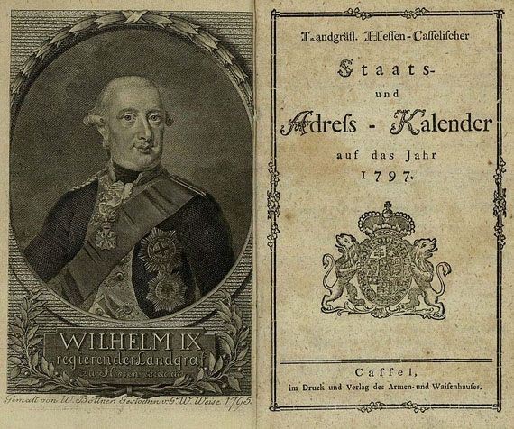   - Hessen-Casselischer Staats- u. Adreß-Kalender, 6 Bde. 1792-1800. [18]