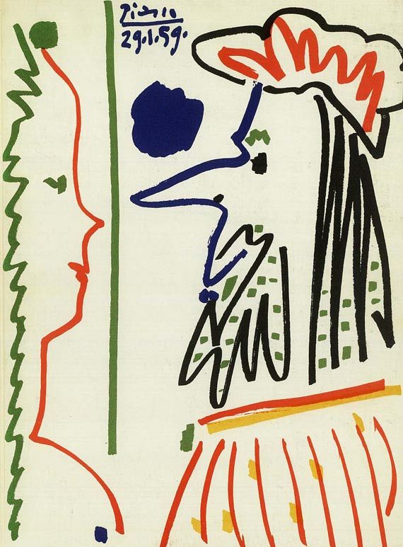 Pablo Picasso - 4 Werke, 1957.