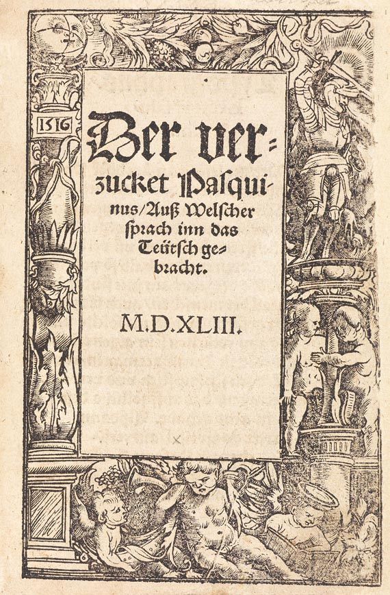 Curione, C. S. - Der verzucket Pasquinus. 1543