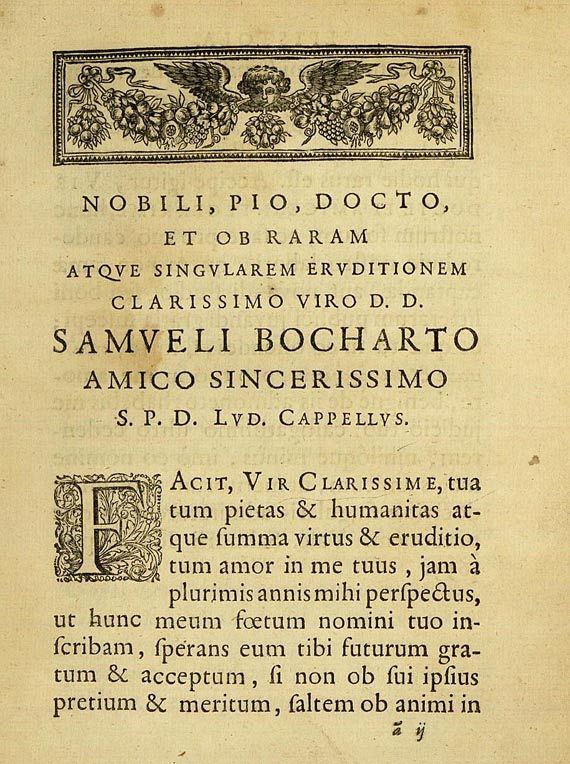 Cappel, L. - Chronologica sacra. 2 Werke in 1 Bd. 1655