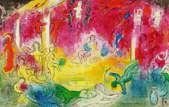 Marc Chagall - Tempel und Geschichte des Bacchus
