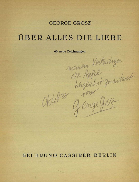 George Grosz - Über alles die Liebe, 1930.