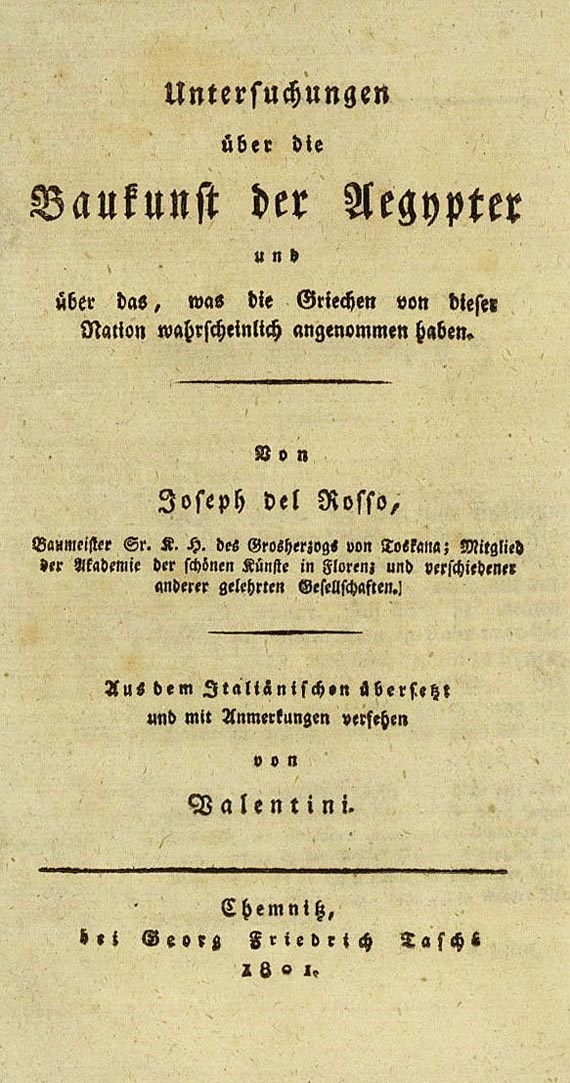 Medardo Rosso - Untersuchungen über die Baukunst, 1801