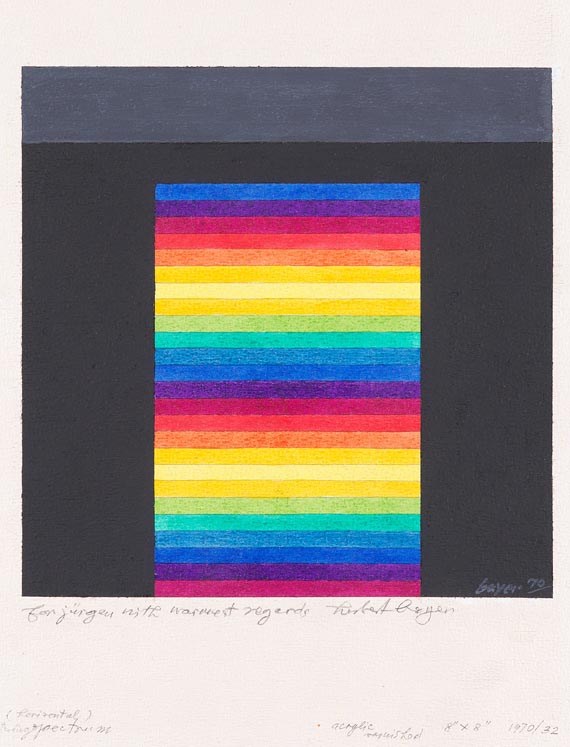 Herbert Bayer - Horizontal Spectrum, Acryl auf Papier
