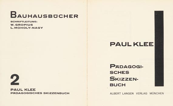 Bauhaus - Klee, P., Pädagogisches Skizzenbuch, 1925
