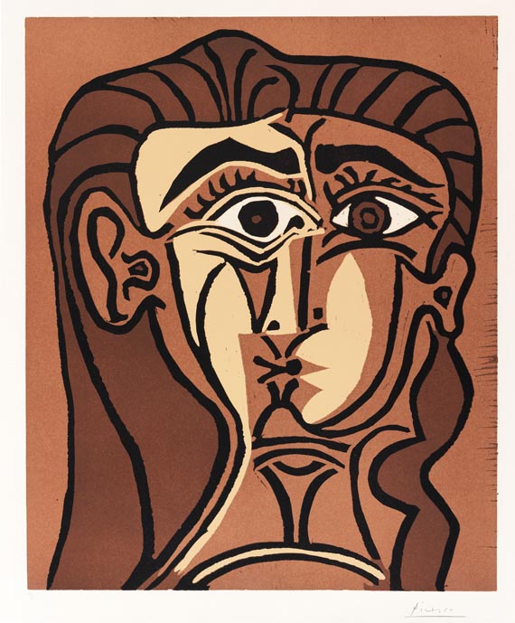 Pablo Picasso - Tête de Femme (Portrait de Jacqueline de face. II)