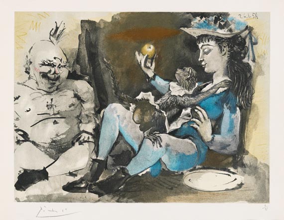 Pablo Picasso - The monkey and the apple