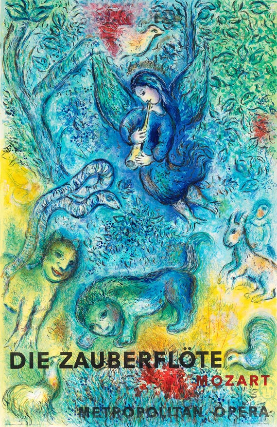 Marc Chagall - Plakat: Die Zauberflöte