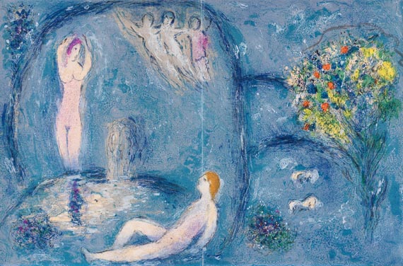 Marc Chagall - Die Felsengrotte der Nymphen