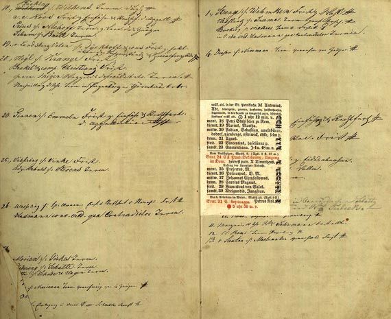  Manuskripte - Amtsgericht Aschendorf Terminkalender, 4 Bde., 1847