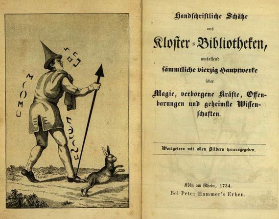 Alchemie und Okkulta - Handschriftliche Schätze (1734) Nachdr. 1834.