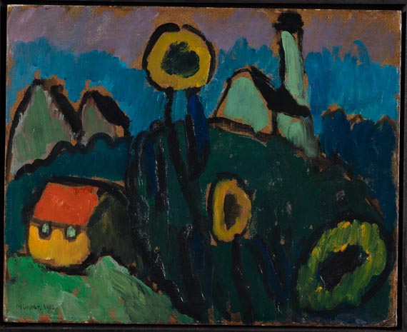 Gabriele Münter - Landschaft mit Sonnenblumen - Weitere Abbildung
