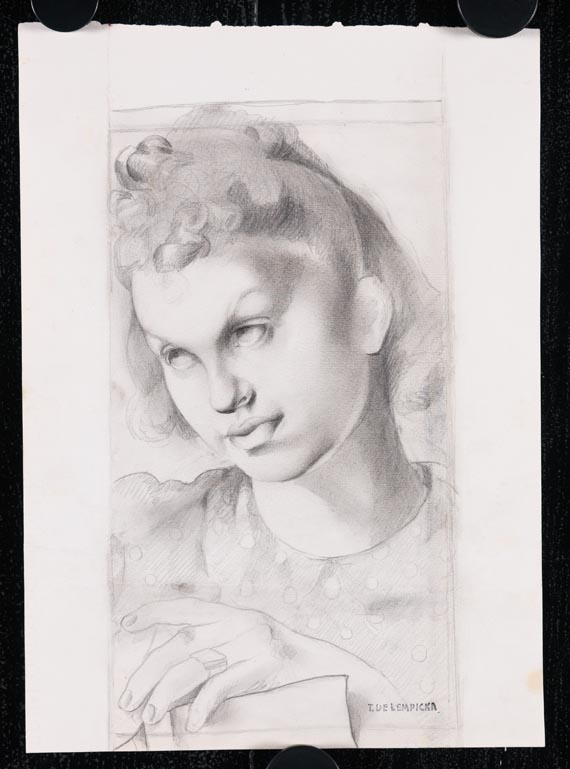 Tamara de Lempicka - Étude pour "Jeune fille dessinant" - Weitere Abbildung
