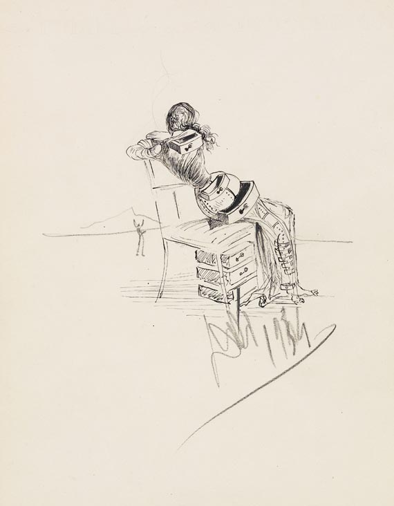 Salvador Dalí - Nue assise aux Tiroirs