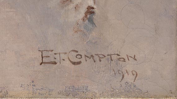 Edward Theodore Compton - Blick auf den Großglockner vom Großen Wiesbachhorn - Signatur