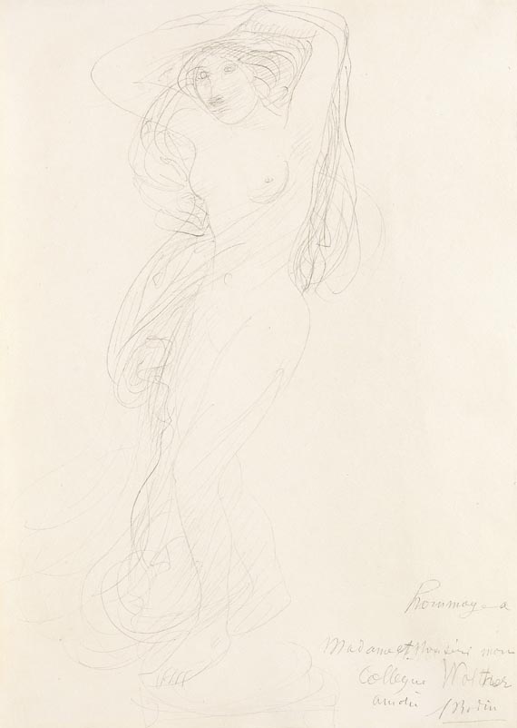 Auguste Rodin - Femme nue aux bras levés