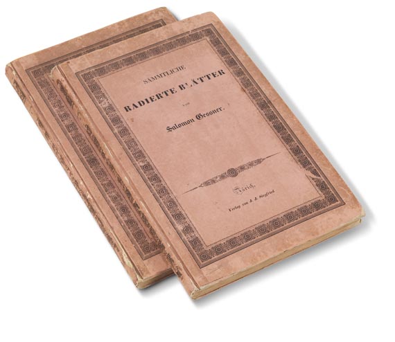 Salomon Gessner - Sämmtliche radierte Blätter. 2 Bde. 1835. - Einband