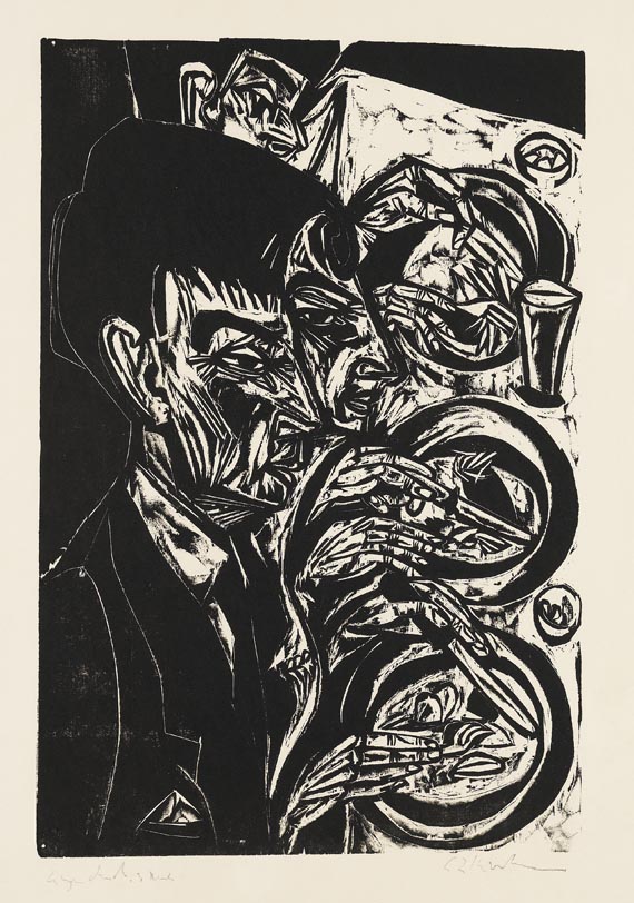 Ernst Ludwig Kirchner - Nervöse beim Diner