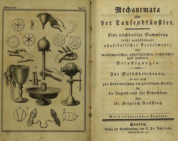 Alchemie und Okkulta - Rockstroh, H., Mechanemata oder der Tausendkünstler. 1831