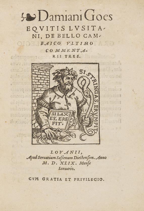 Damiao de Goes - De bello cambaico. 1549