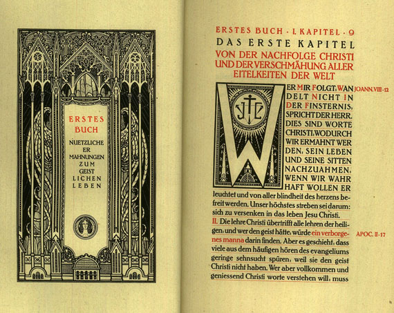 Melchior Lechter - A Kempis, Von der Nachfolge Christi. 1922