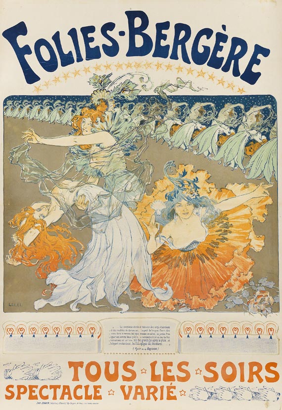 Leopold Lelée - Plakat: Folies Bergère - Tous Les Soirs Spectacle Varié