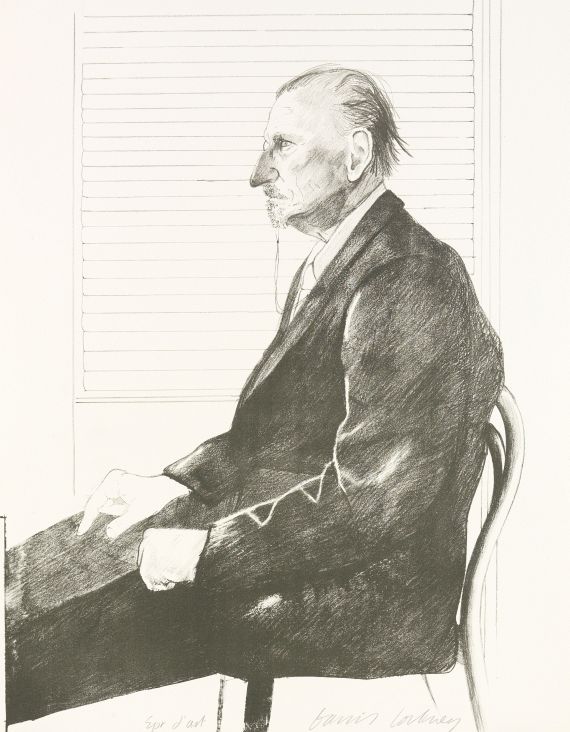 David Hockney - Portrait Felix H. Man (The print collector)