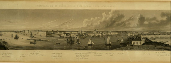 Rußland - 1 Bl. Panorama de St. Petersbourg.