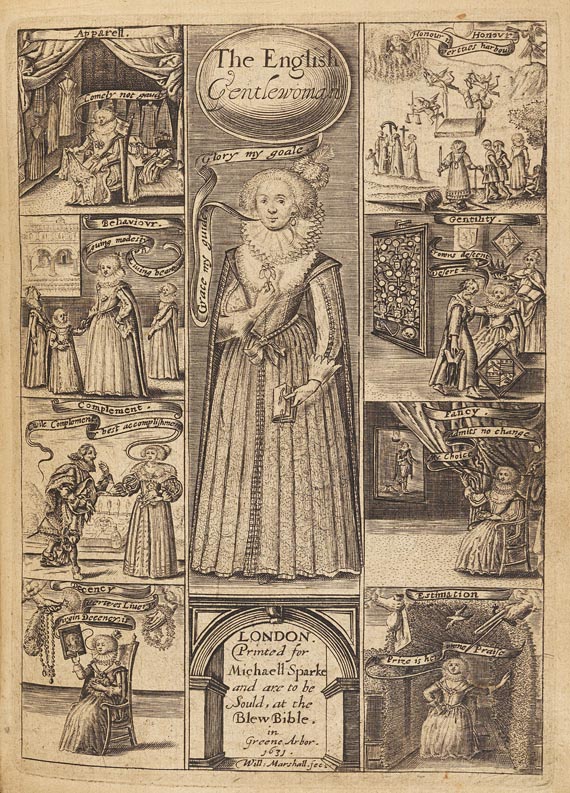 Richard Brathwaite - The english gentlewoman & gentleman. 1631-33. 2 Werke in 1 Bd. (D1)