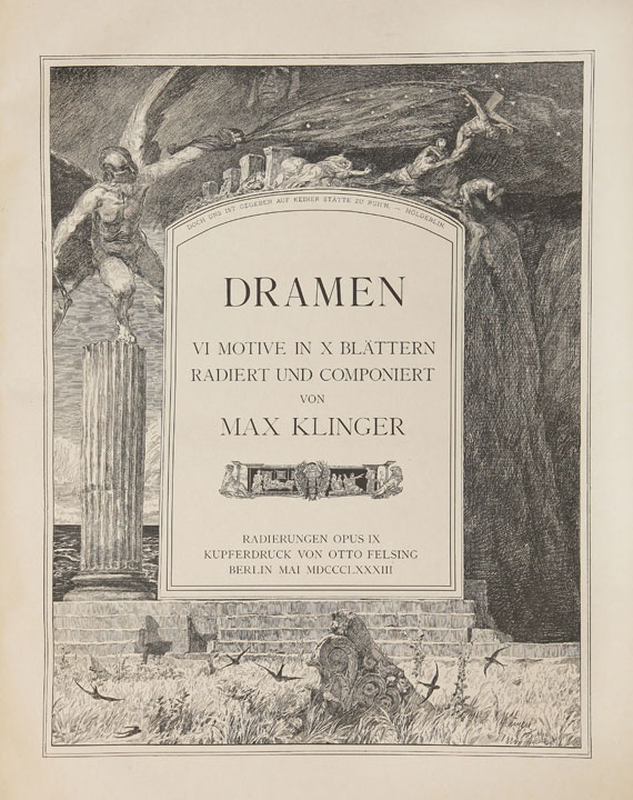 Max Klinger - Dramen. 1883. 2. Ausgabe.