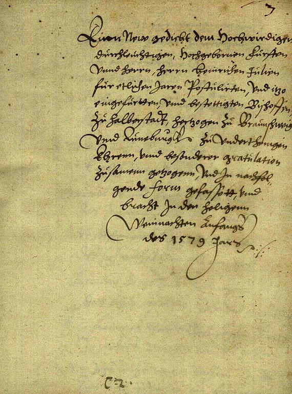   - Manuskript, 1579