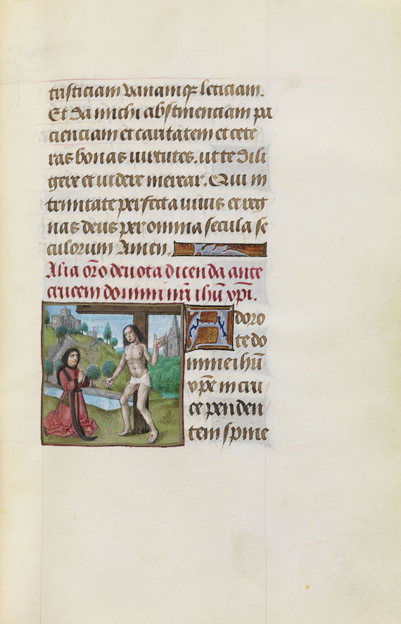 Manuskript - Stundenbuch auf Pergament. Flandern um 1500.