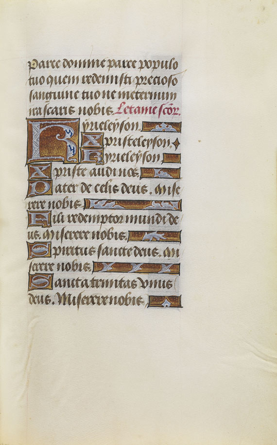 Manuskript - Stundenbuch auf Pergament. Flandern um 1500.