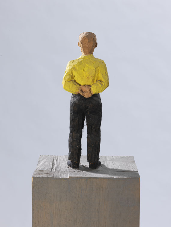 Stephan Balkenhol - Mann im gelben Hemd - Rückseite