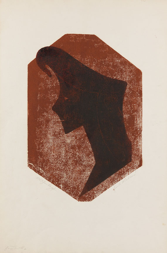 Ewald Mataré - Zeichen eines Kopfes