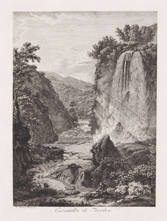 Albert Christoph Dies - Mahlerisch-Radirte Prospecte von Italien. 12 Tle. in 1 Bd. 1792-98.