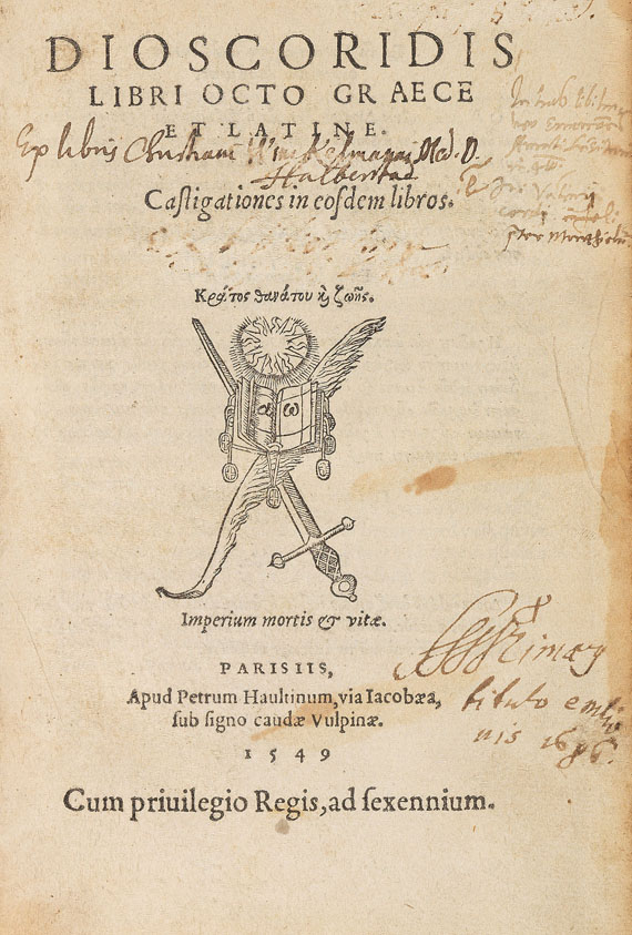 Dioscorides - Libri octo (1549)