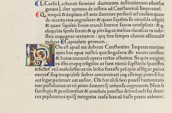 Lucius Coelius Firmianus Lactantius - Opera. 1472.