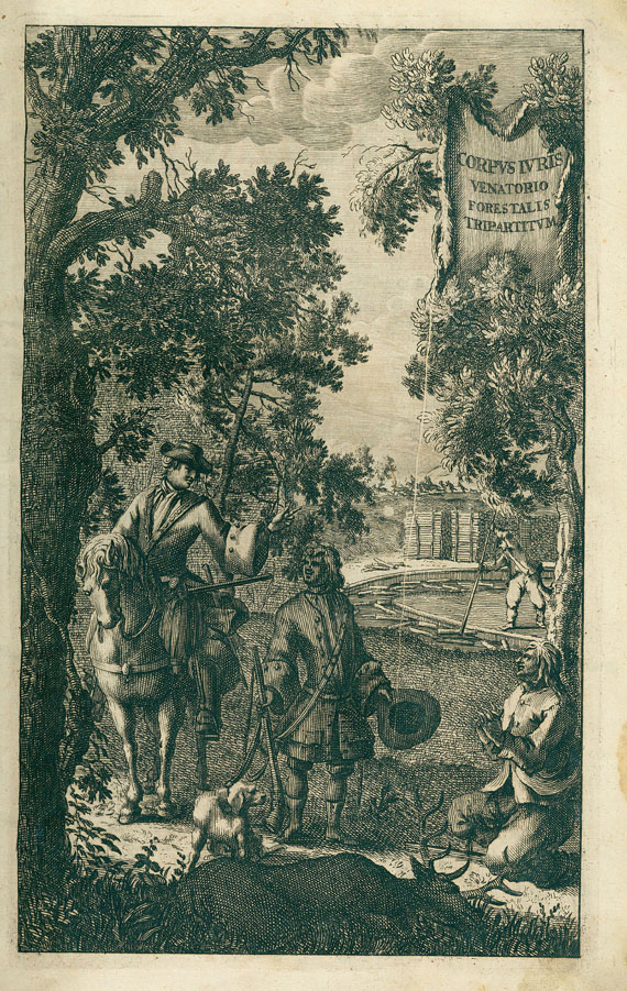 Jagd - A. Fritsch, Corpus juris venatorio forestalis. 1702.