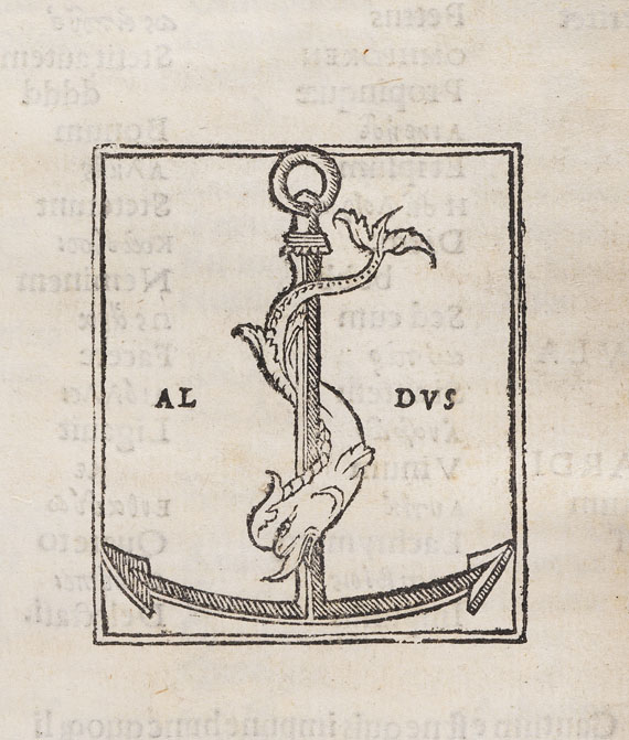  Aldus-Drucke - Poetae christiani veteres. 1501-1504. 3 Bde. - Weitere Abbildung